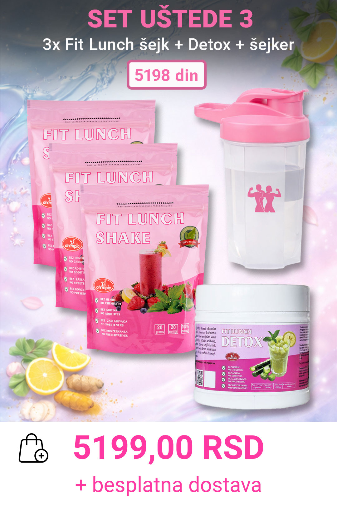FIT LUNCH SHAKE SET UŠTEDE 3